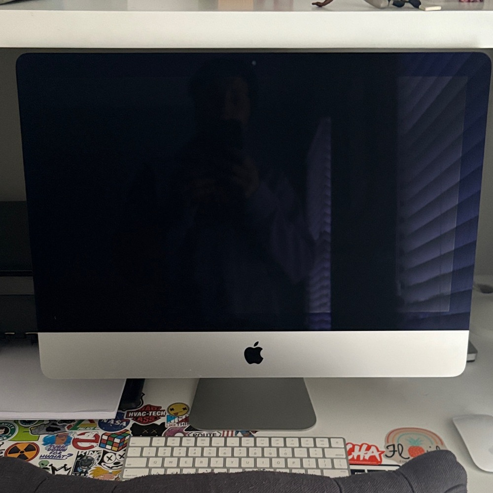 Apple iMac with Black and Silver Design